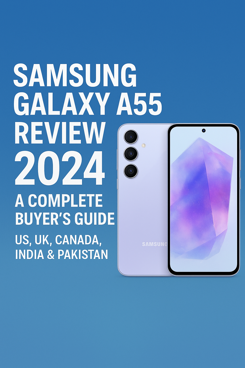 Samsung Galaxy A55 Review 2024: A Complete Buyer’s Guide for US, UK, Canada, India & Pakistan